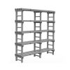 REA Grey Euro rack 5 prateleiras 1800(l)x400(l)x1850(h)mm