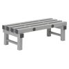 Rejilla/plataforma de almacenamiento REA gris de 800 (largo) x 400 (profundidad) x 250 (alto) mm