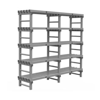 REA Gr&aring; Euro reol 5 hylder 1500x500x1850mm
