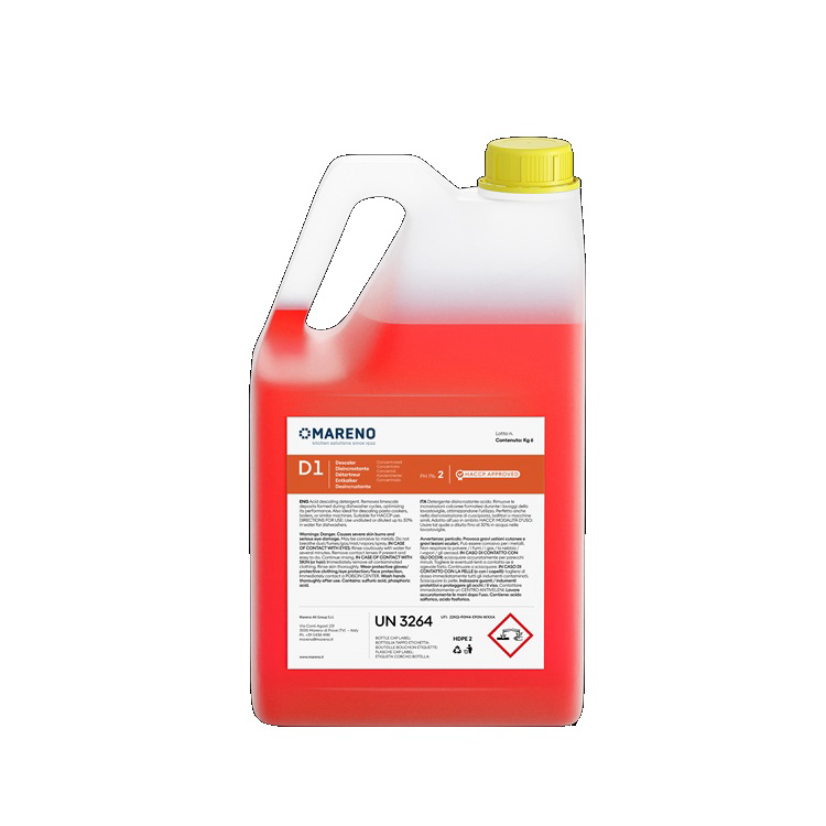 Lata de 5 litros de descalcificador Mareno D1 (4 pe&ccedil;as)
