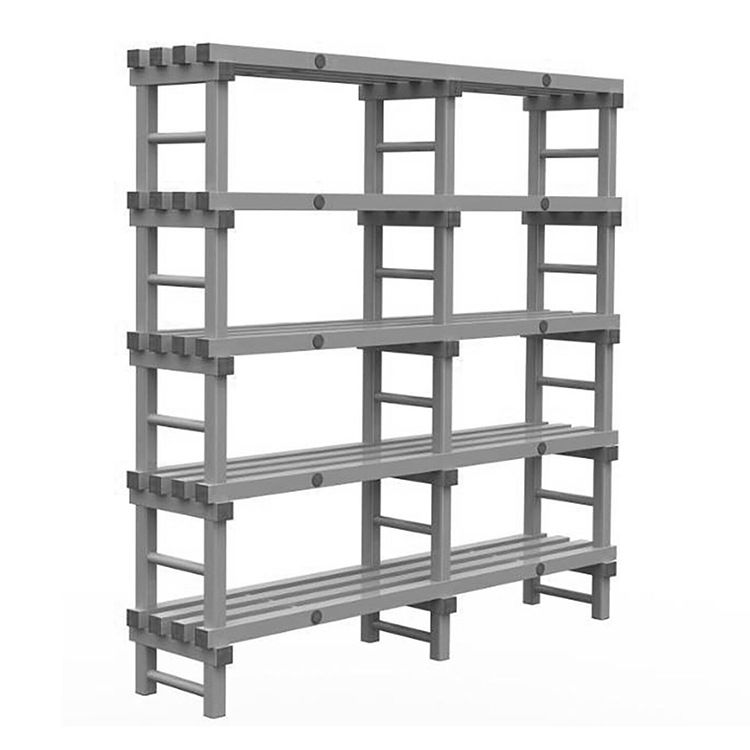 REA Gr&aring; Euro-reol 5 hylder 1500(l)x400(d)x1850(h)mm