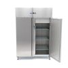 Maxima Frigorifero - 1200 L - 6 ripiani regolabili (2/1 GN) - Acciaio inox - con ruote