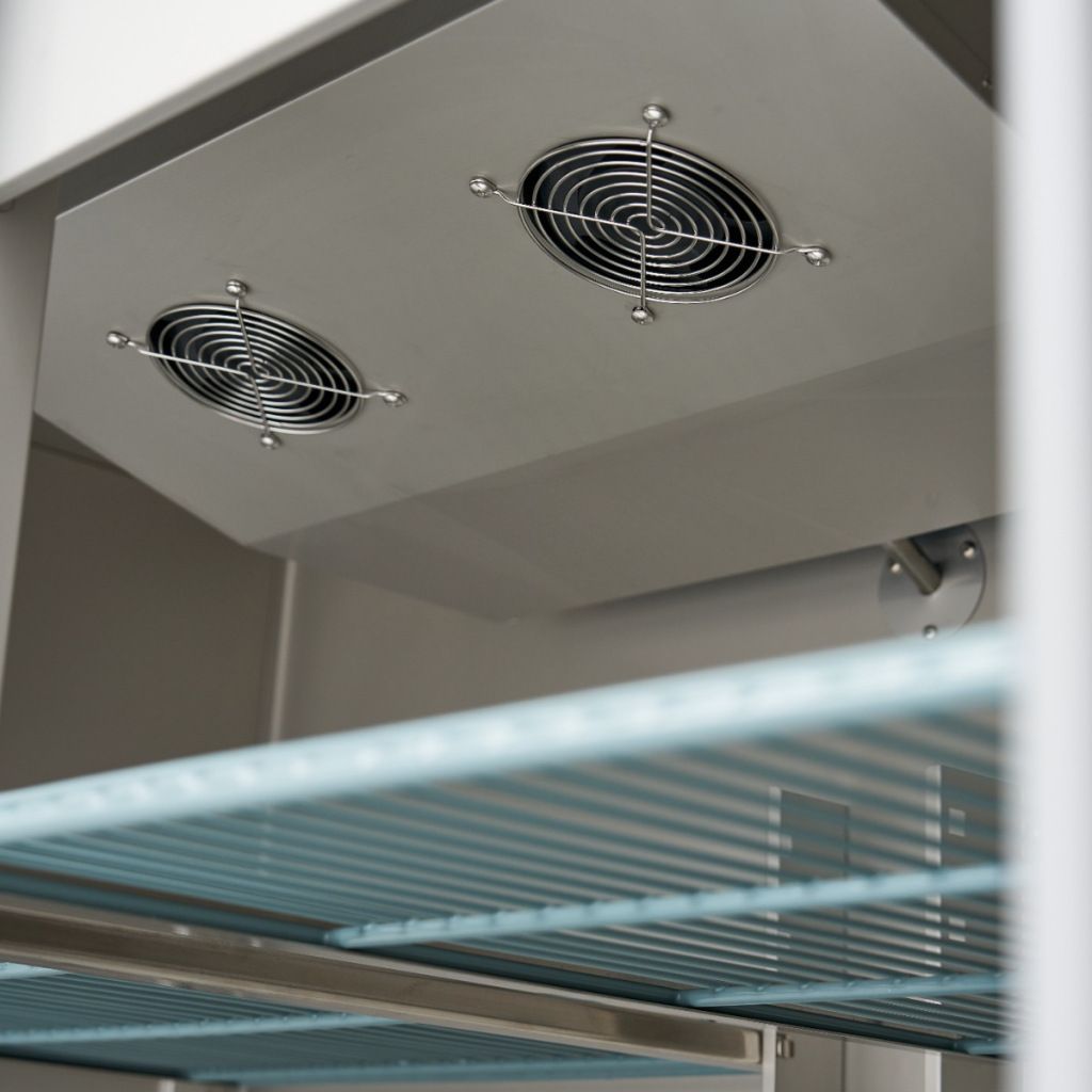 Maxima Frigorifero - 1200 L - 6 ripiani regolabili (2/1 GN) - Acciaio inox - con ruote