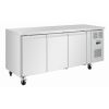 Polar Banco da lavoro refrigerato stretto a tre ante serie U, 231 litri