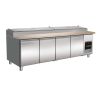COMBISTEEL Encimera de granito Saladette de 4 puertas