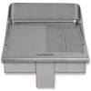 Cazuela empotrable Berner de 1/2 pulgada con nervaduras, 7,5 kW, 2 zonas.