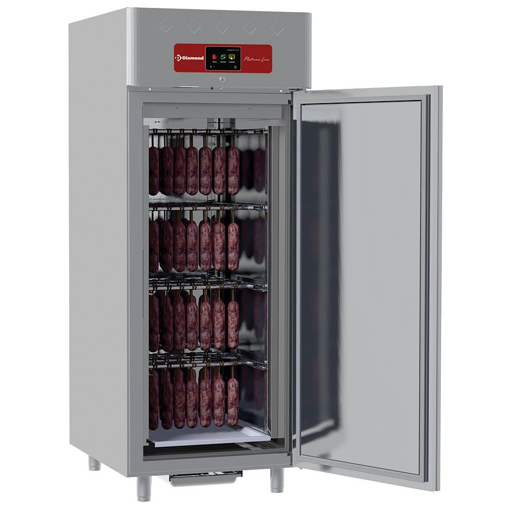 Diamond C&acirc;mara de matura&ccedil;&atilde;o a seco para charcutaria, 850 litros, ventilada, 1 porta, 20x GN 2/1