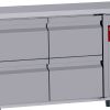 Mesa refrigerada ventilada Diamond com 6 gavetas GN 1/2 - 405L