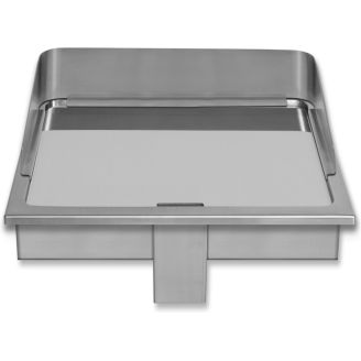 Plaque de cuisson encastrable Berner, finition chrom&eacute;e lisse, 20 kW, 3 zones, 1400 mm
