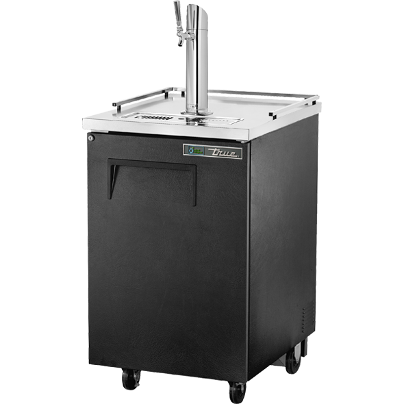 True Black Keg Cooler z kranem - 1 drzwi - 227 l