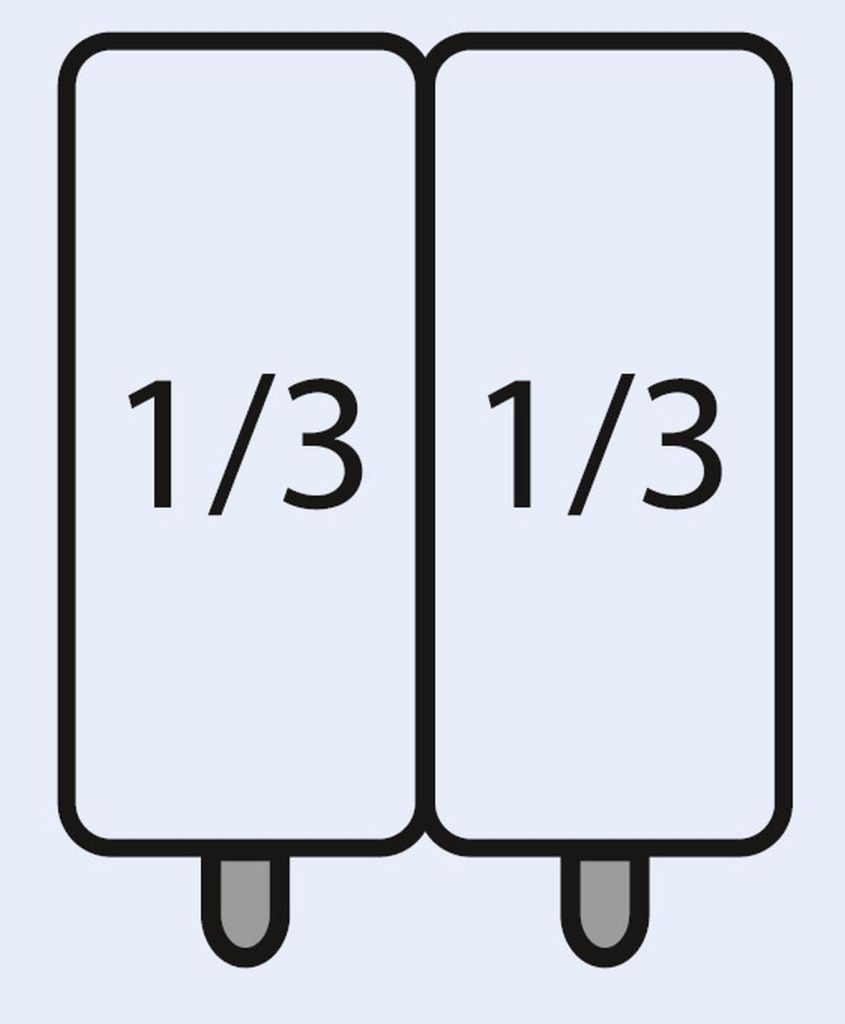 2 cestas de pasta Saro 1/3 GN