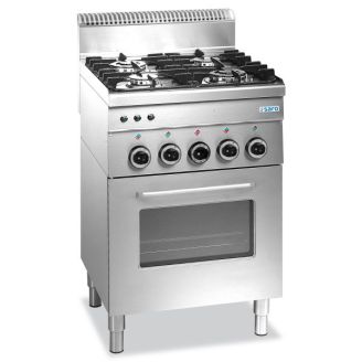 Saro fog&atilde;o a g&aacute;s + forno + grelha 4 bocas linha 600, g4sf6