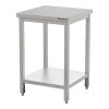 Table de travail Qusinox | 70 cm | Mod&egrave;le d'angle