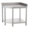 Table de travail Qusinox | 100 cm | Mod&egrave;le d'angle