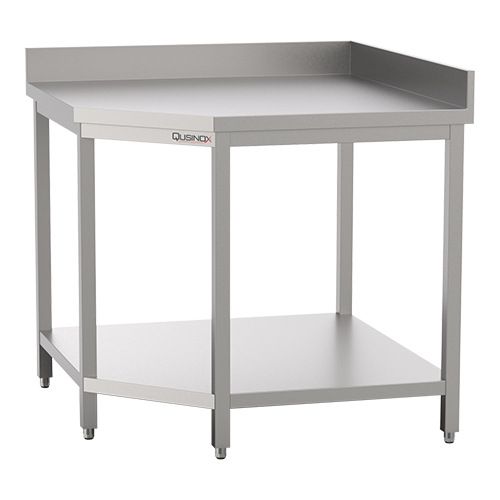 Table de travail Qusinox | 100 cm | Mod&egrave;le d'angle