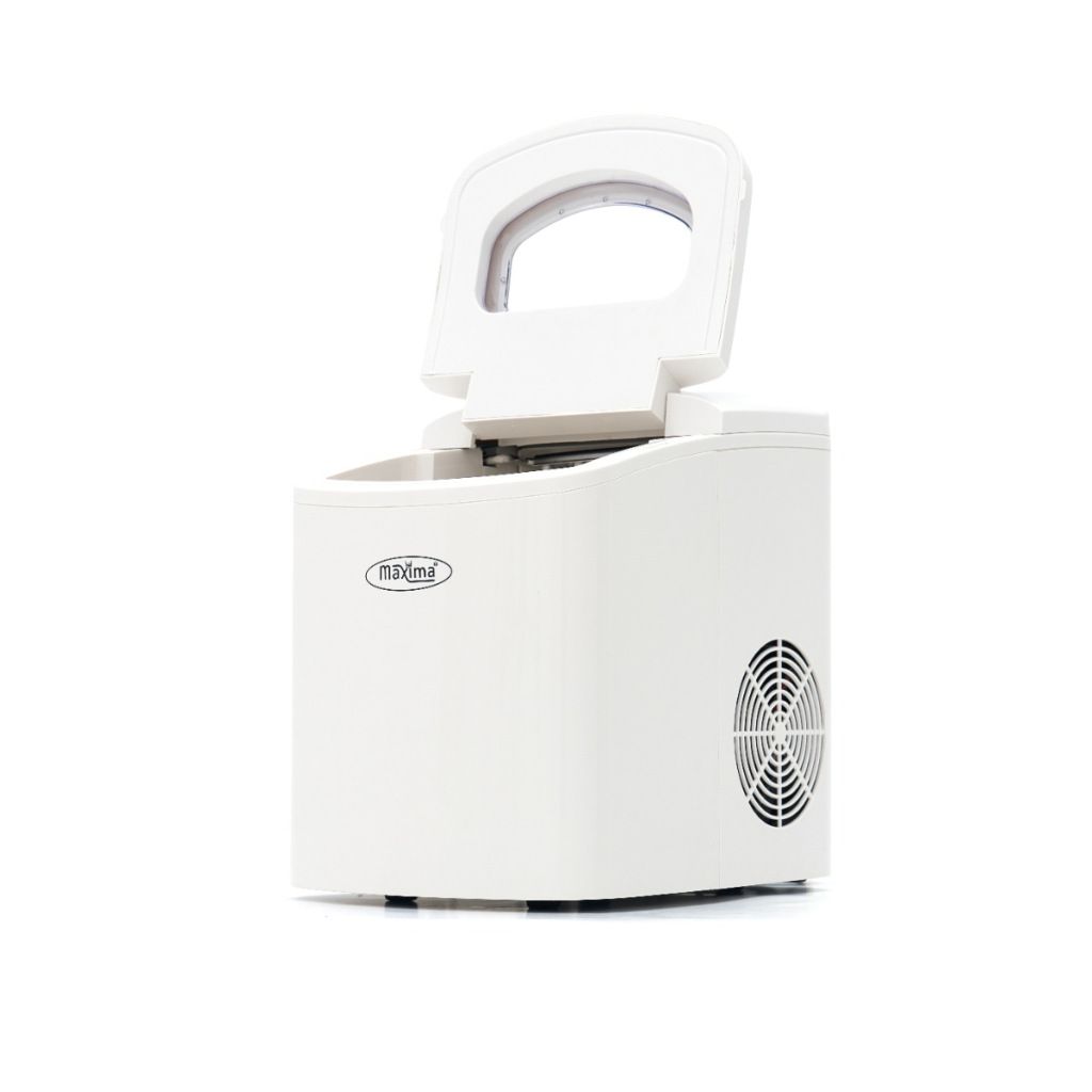 Maxima M&aacute;quina de gelo em cubos - 10-12 kg/dia - Cubos de gelo ocos - Resfriamento a ar - Branca