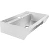 COMBISTEEL Stainless steel washbasin 1-coupler 600mm