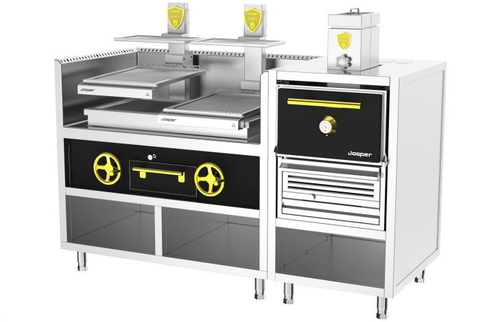Josper Four &agrave; charbon double et grill ouvert - CVJ-50-2-1-PRO-S