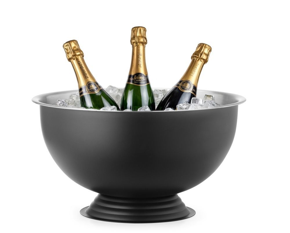 Vasque &agrave; champagne, 13L, Noir, ⌀393x(H)214mm
