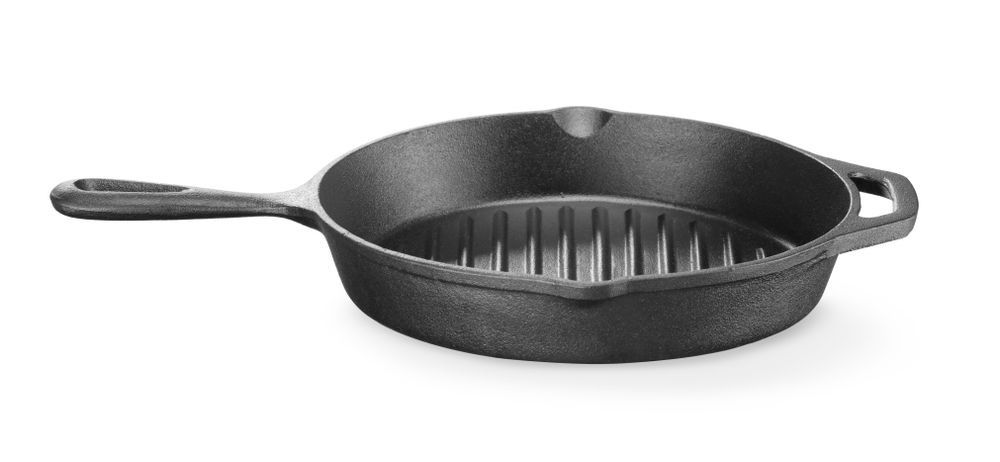 Cast iron grill pan, 398x265x(H)48mm