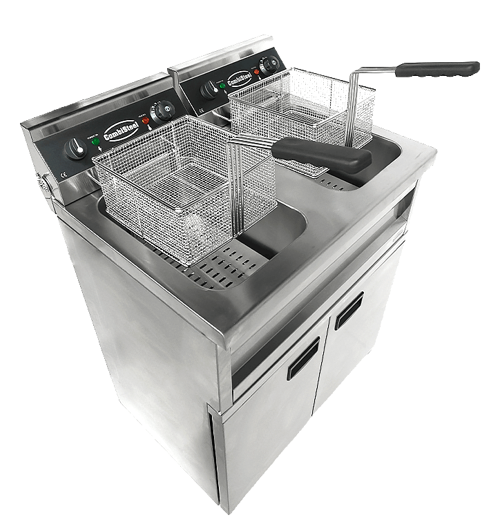 COMBISTEEL Elektrische Fritteuse 2x9l