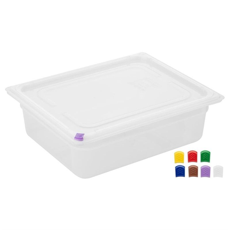 Hygiplas Click Polypropyl&egrave;ne 1/2 Conteneur Gastronorm 100 mm (4 pi&egrave;ces)