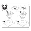 NordCap Swivel caster set (6 wheels, 2 of which have brakes)
