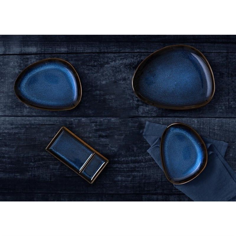 Olympia Luna dreieckige Schalen, Mitternachtsblau, 228 x 175 mm (6 St&uuml;ck)