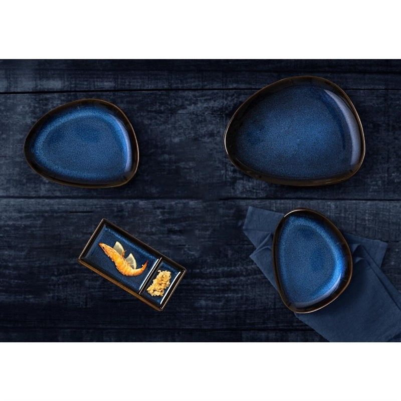 Olympia Luna dreieckige Schalen, Mitternachtsblau, 228 x 175 mm (6 St&uuml;ck)