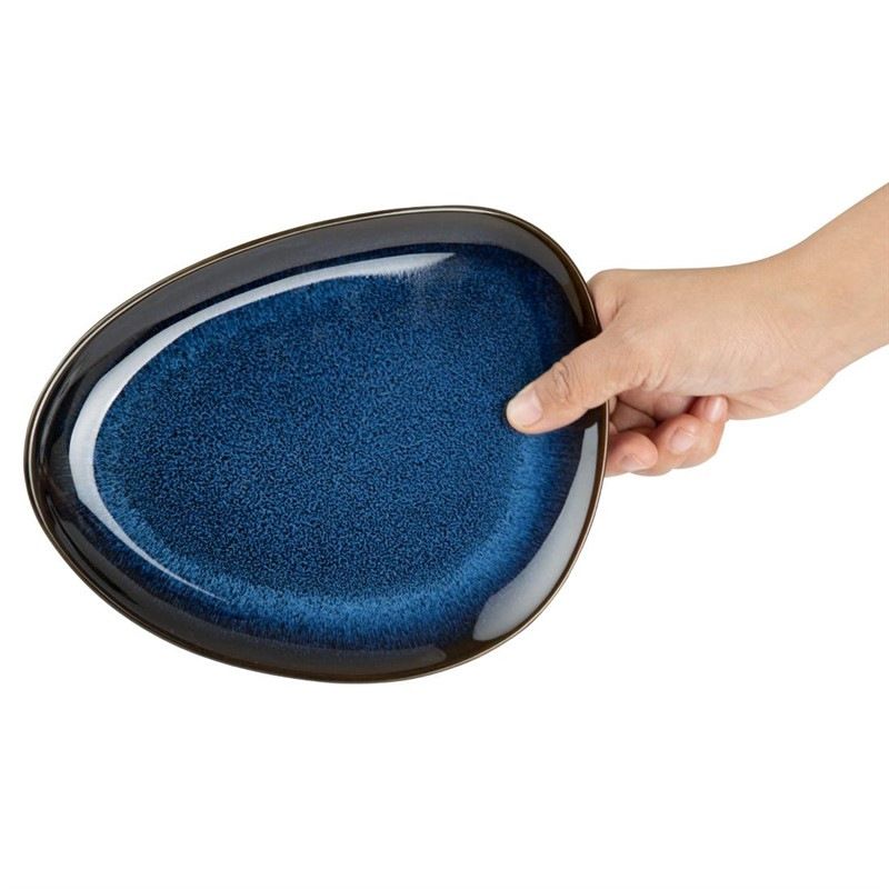 Olympia Talerze tr&oacute;jkątne Luna, kolor granatowy - 207x158mm (6 szt.)