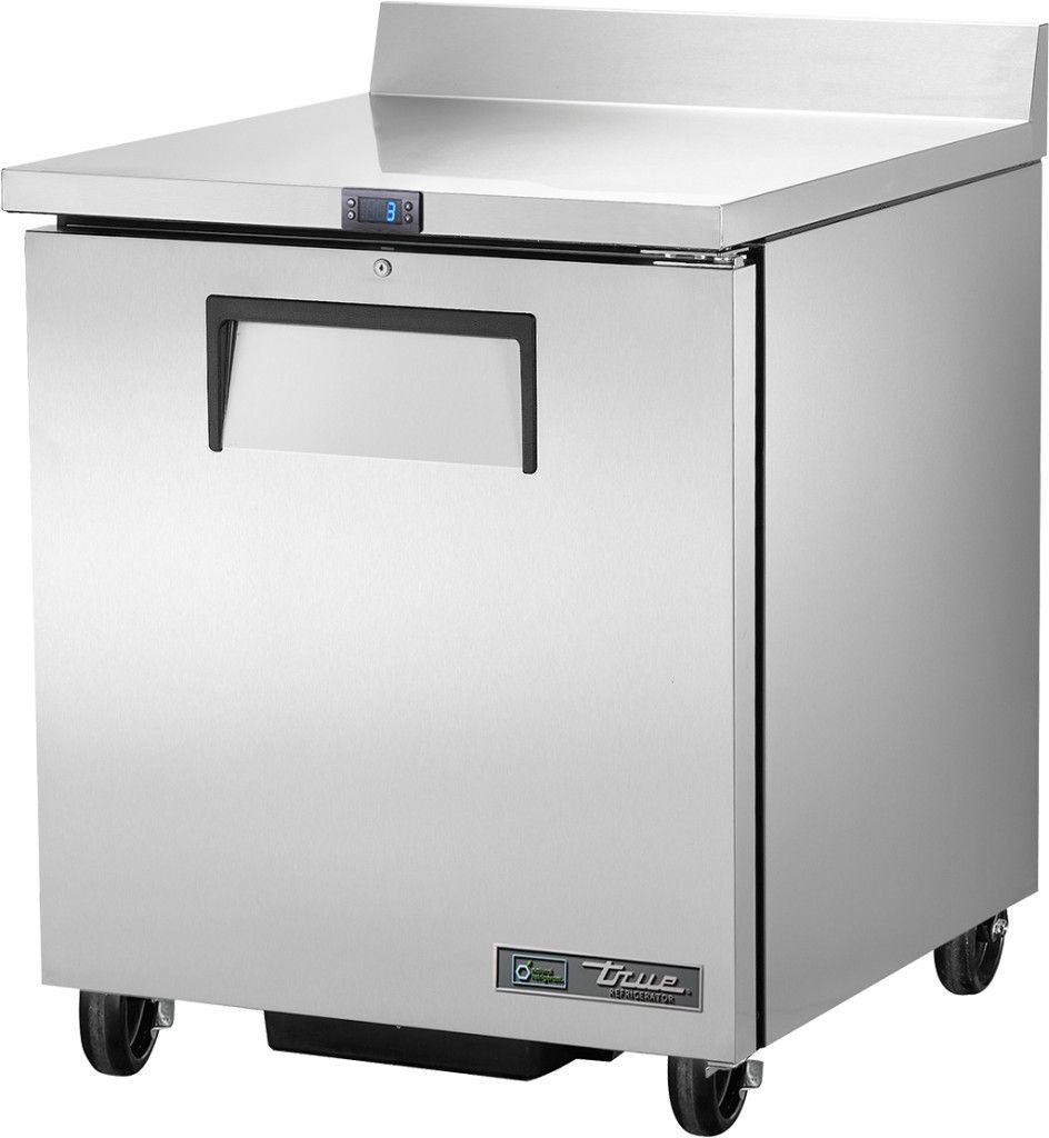 True Mesa de trabalho refrigerada com 2 gavetas e painel traseiro - 184L