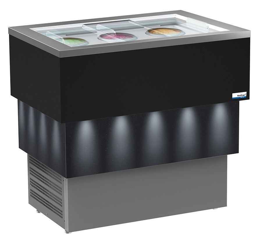 NordCap COOL-LINE ice cream display case Carrara Dark Vista 6