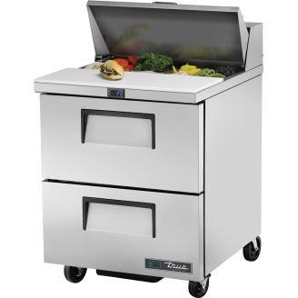 True saladette met 2 lades - 184L (8x 1/6)