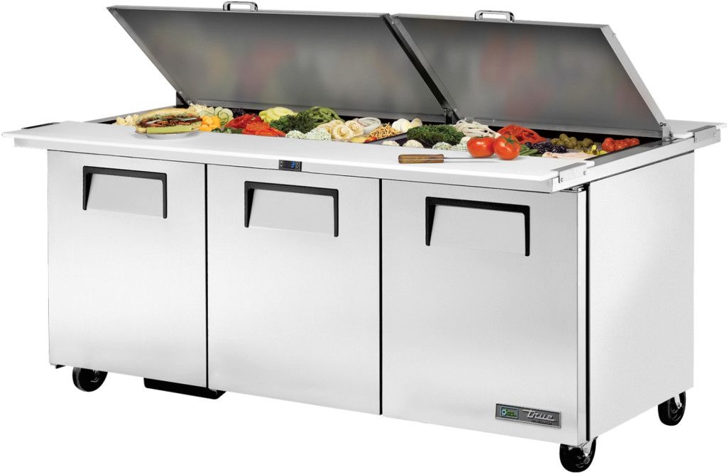 True 3-d&oslash;rs dobbeltsidet salatd&aring;se - 538L (30x 1/6)