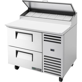 True pizzawerkbank met 2 lades - 323L (6x GN 1/3)