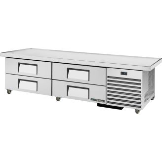 True onder-apparatuur koelkast met 4 lades en verlengd blad - 425L