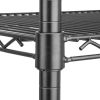 Nisbets Essentials Epoxybelagt reol med 4 hylder - sort