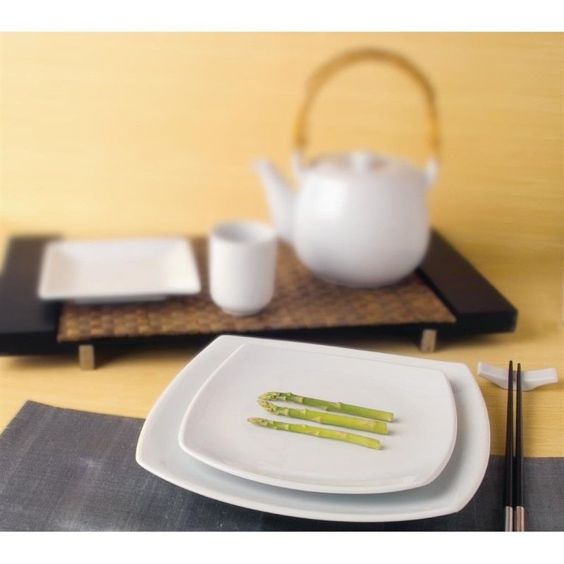 Geen merk Royal Porcelain Kana firkantede tallerkener Hvide - 210 mm (12 stk.)