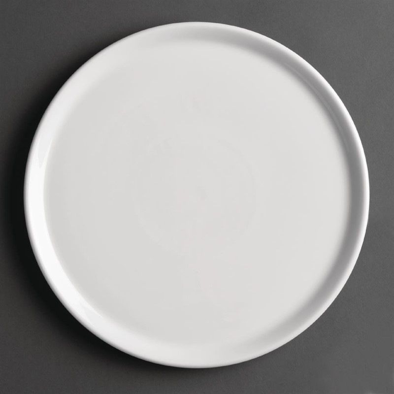 Geen merk Royal Porcelain Classic Porzellan-Pizzateller Wei&szlig; - 255 mm (12 St&uuml;ck)