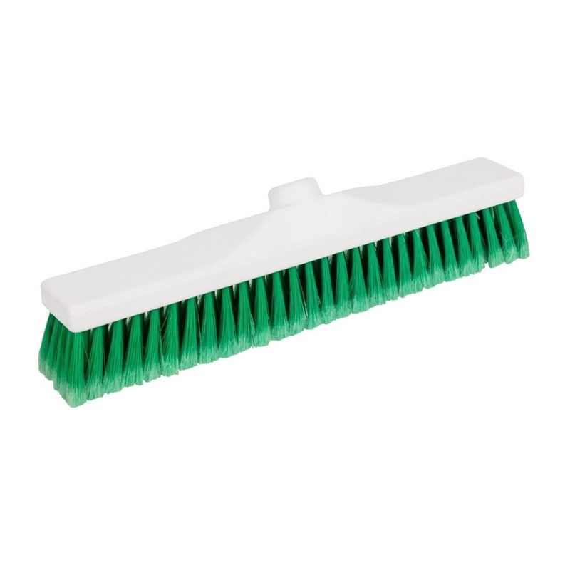 Jantex hygi&euml;nische bezemkop zacht groen 400mm