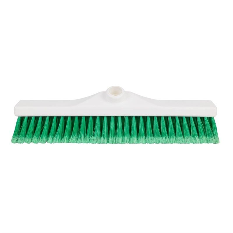 Jantex hygi&euml;nische bezemkop zacht groen 400mm