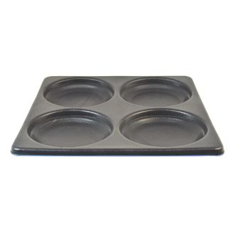 NordCap Bandeja para hornear con 4 moldes de &Oslash; 95 mm / SPEED 'N' HEAT