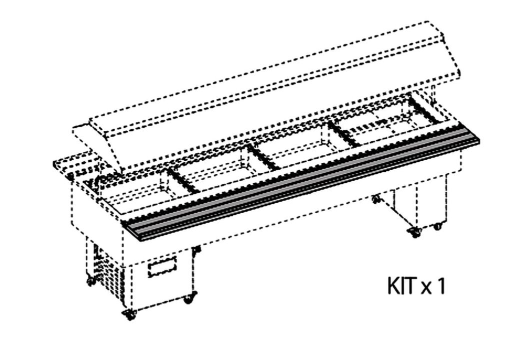 NordCap Tablettschiene, lang, Edelstahl