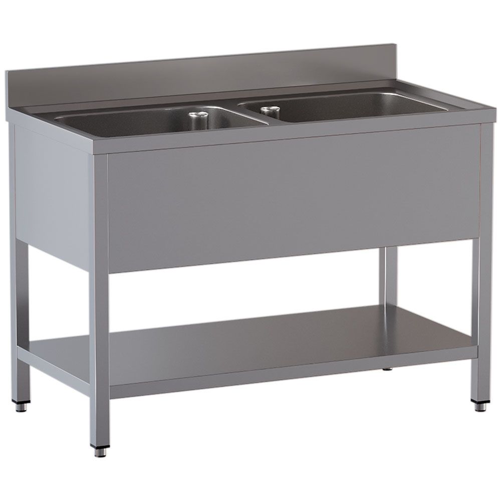 Diamond Doppelsp&uuml;lbecken mit Ablage
