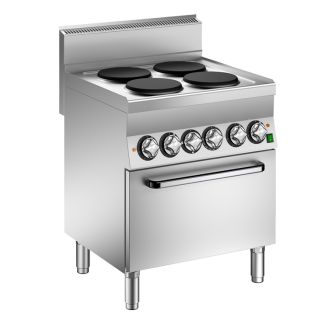 Mareno M1-600 电烤箱，带 4 个炉灶面和对流烤箱，70 厘米