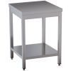 Diamond work table without lower shelf, with raised back edge