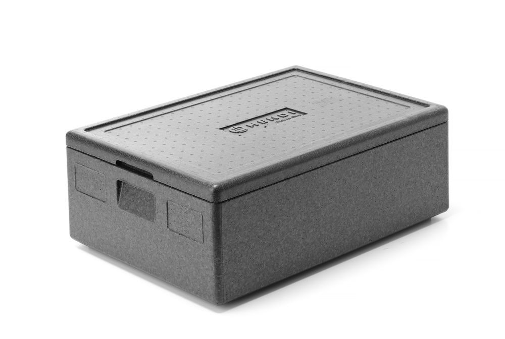 Caja t&eacute;rmica Hendi, l&iacute;nea de cocina, GN 1/1, 53 L, negra, 685 x 485 x (alto) 260 mm