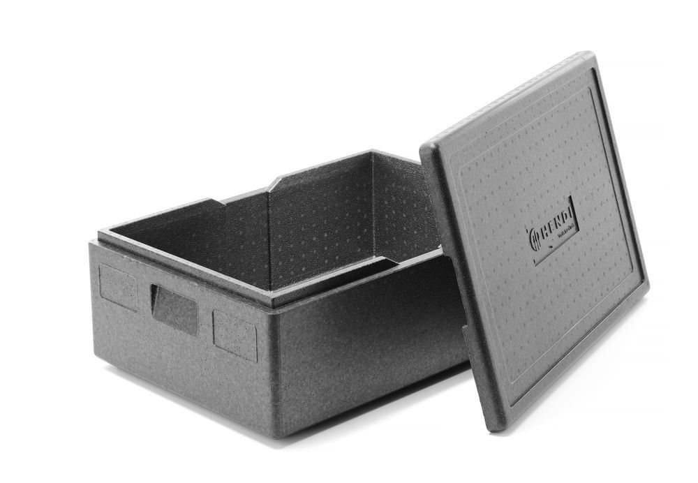 Caja t&eacute;rmica Hendi, l&iacute;nea de cocina, GN 1/1, 53 L, negra, 685 x 485 x (alto) 260 mm