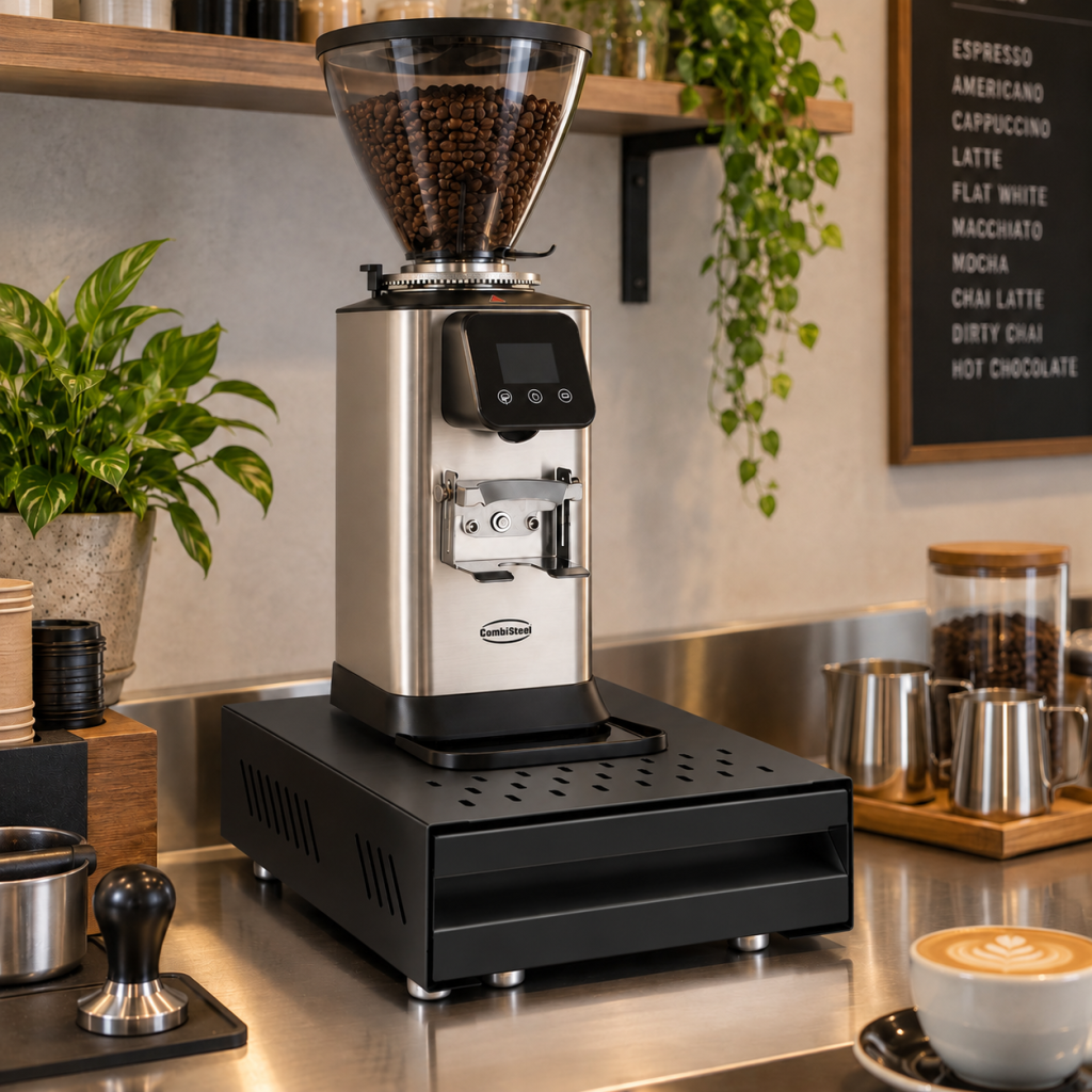 COMBISTEEL Schwarze Kaffeeklopfbox