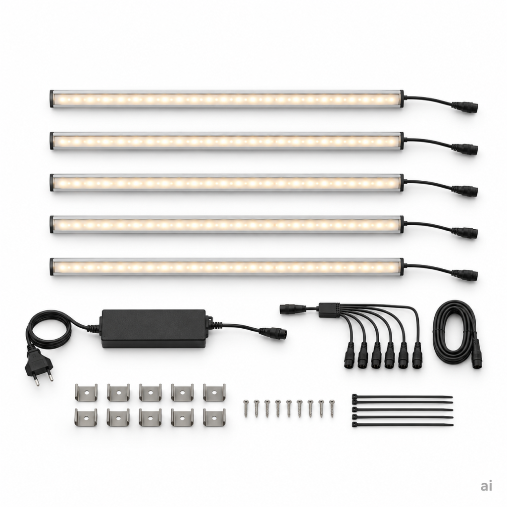 NordCap Iluminaci&oacute;n LED para suelos, 3000 K (blanco c&aacute;lido), para 5 plantas.